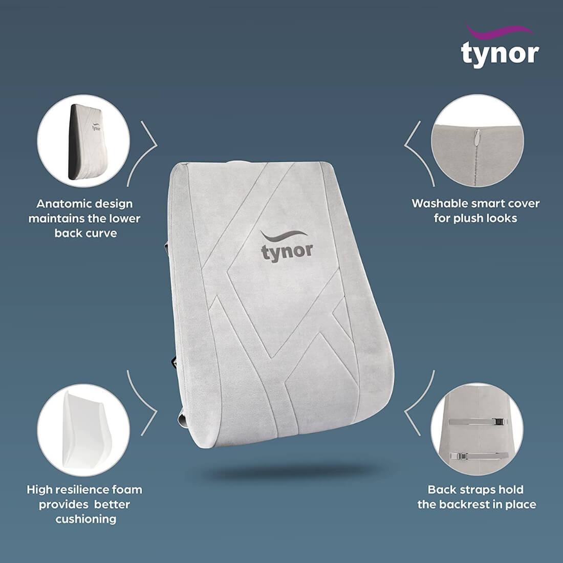Tynor Ortho Cushion Seat (Grey) - Prem Medical