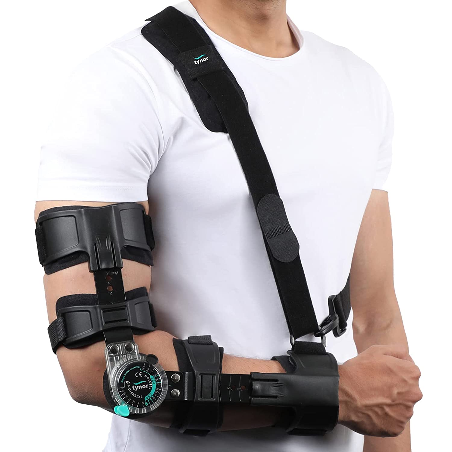 Hinged ROM Elbow Brace, Adjustable Post OP Elbow Brace Injury Recovery  Support