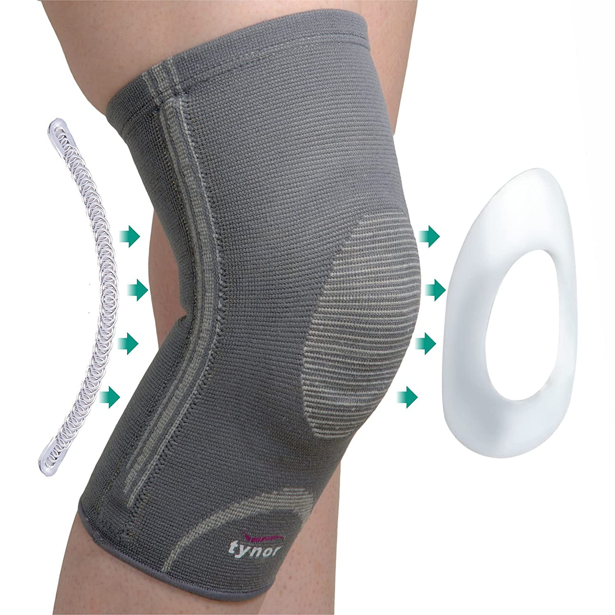 AHS Latex Free Knee Brace with Patella Gel Pads and Side Stabilizers - Professional Copper Knee Sleeve Australia-11